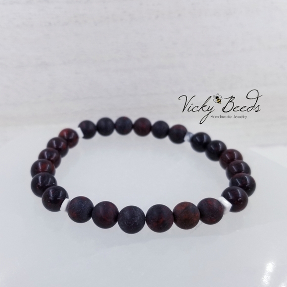 Brecciated Jasper & Howlite Beaded Bracelet - Picture 5 of 10